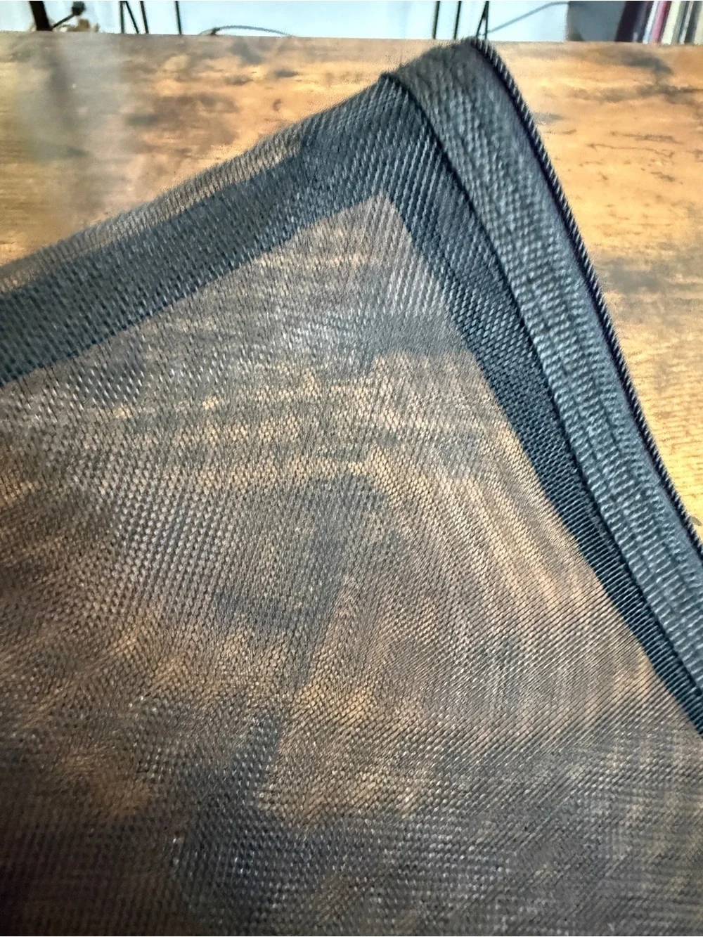 Black Mesh Zipper Pouch